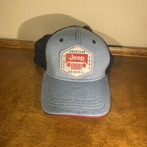 Jeep American Original Since 1941 Patch Trucker Hat Snapback OSFA Blue NEW